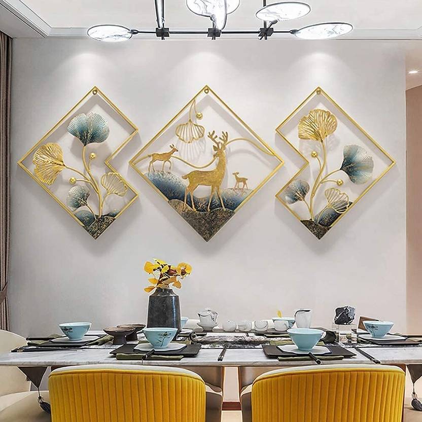 Moradabadis Beautiful METAL DEER WALL ART (Multicolor)